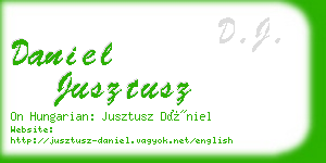 daniel jusztusz business card